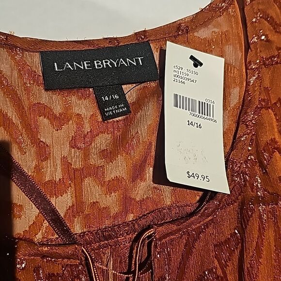 Lane Bryant nwt shimmering sheer pullover top size 14/16 - Picture 7 of 12